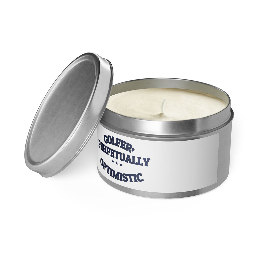 GOLFER, PERPETUALLY OPTIMISTIC — Tin Candle | Funny Golf Gift | NullMade