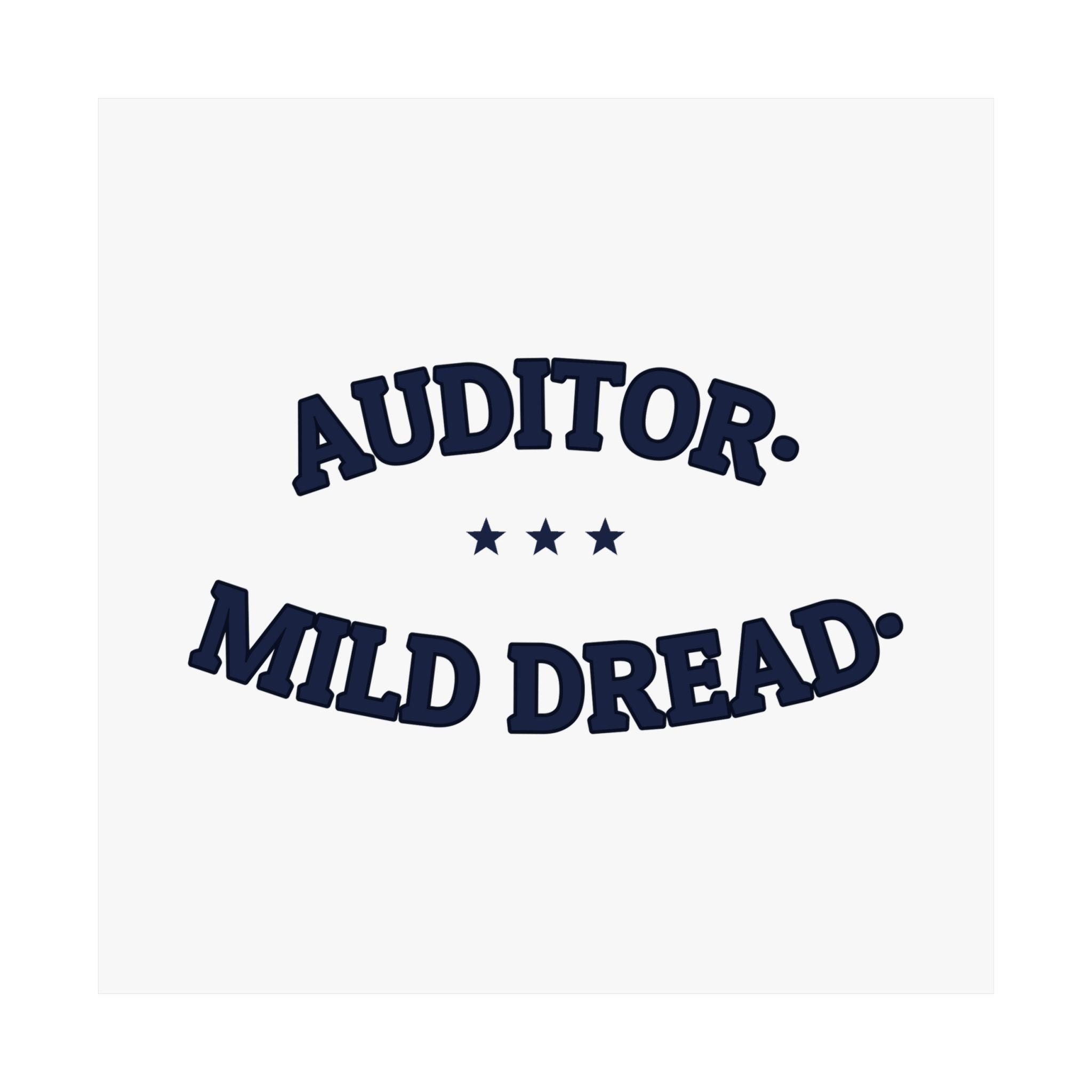 AUDITOR. MILD DREAD. — Matte Poster | Funny Workplace Humor | NullMade