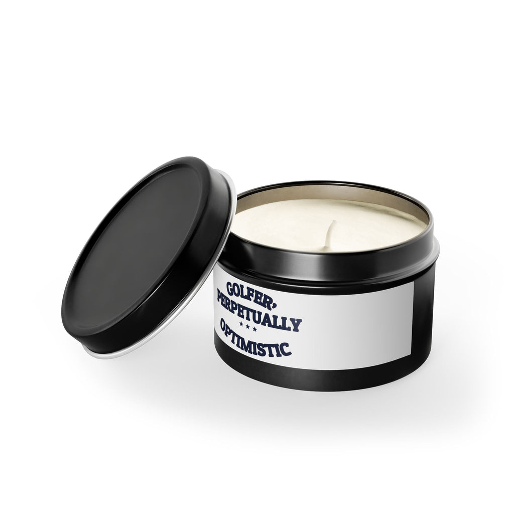 GOLFER, PERPETUALLY OPTIMISTIC — Tin Candle | Funny Golf Gift | NullMade