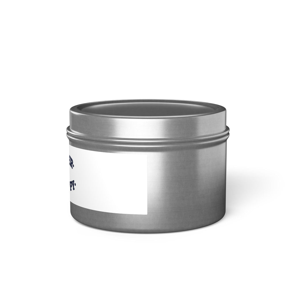 BACKPACKER. HEAVY. HAPPY. — Tin Candle | Funny Camping Gift | NullMade