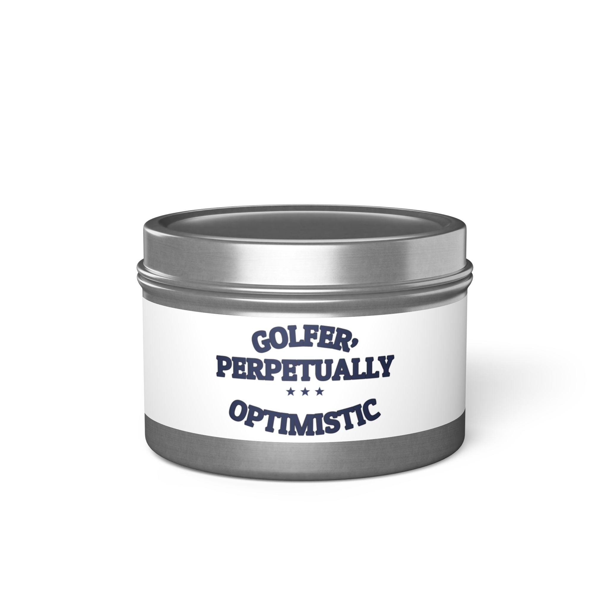GOLFER, PERPETUALLY OPTIMISTIC — Tin Candle | Funny Golf Gift | NullMade
