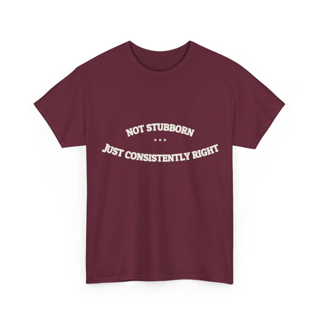 Not Stubborn. Just Consistently Right. — Funny Tee | NullMade