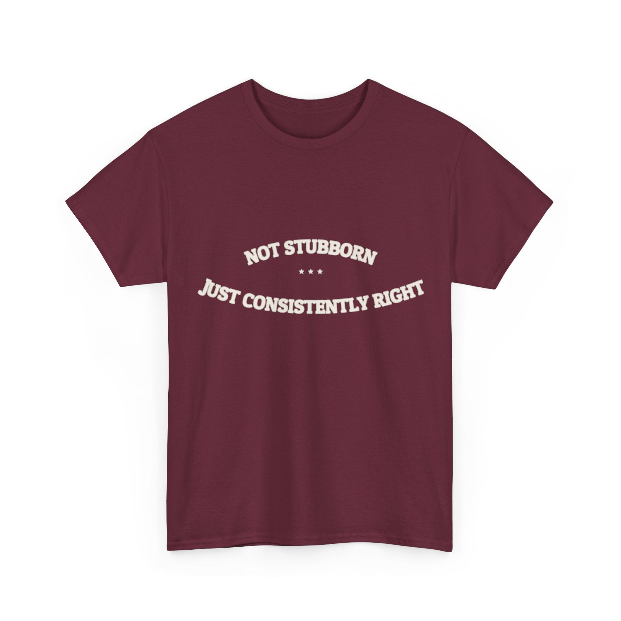 Not Stubborn. Just Consistently Right. — Funny Tee | NullMade