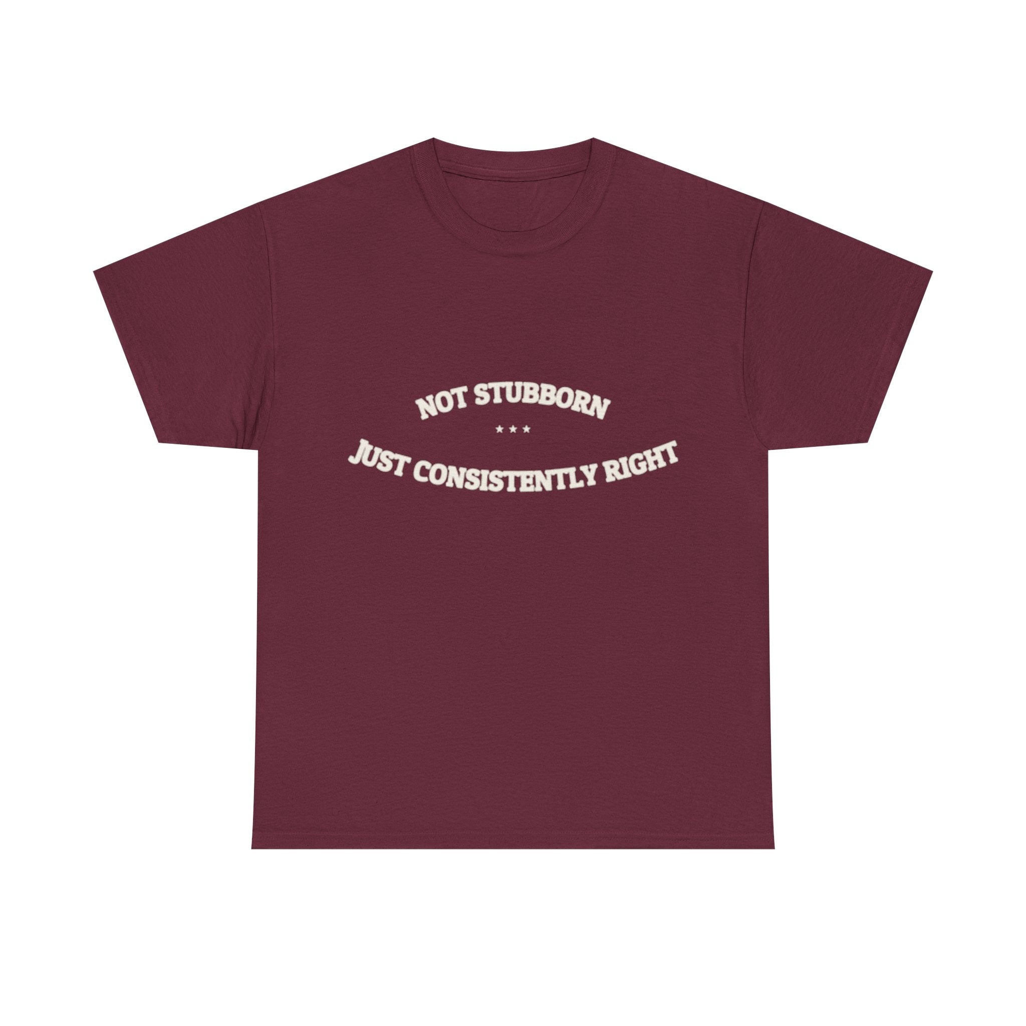 Not Stubborn. Just Consistently Right. — Funny Tee | NullMade