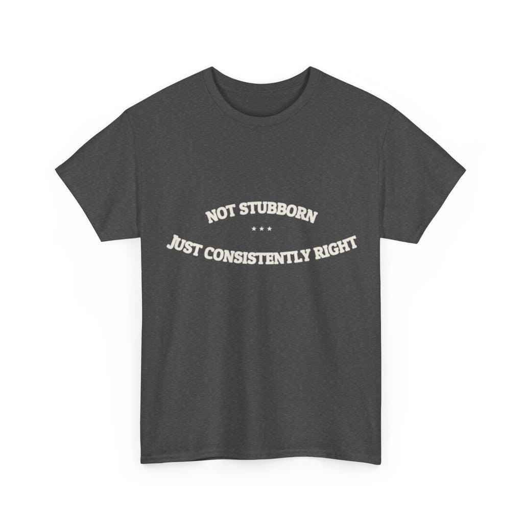 Not Stubborn. Just Consistently Right. — Funny Tee | NullMade
