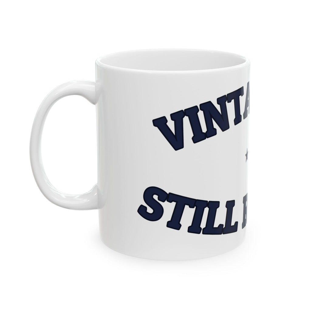 VINTAGE 1974 — STILL RUNNING — Ceramic Mug | Funny Vintage Humor | NullMade