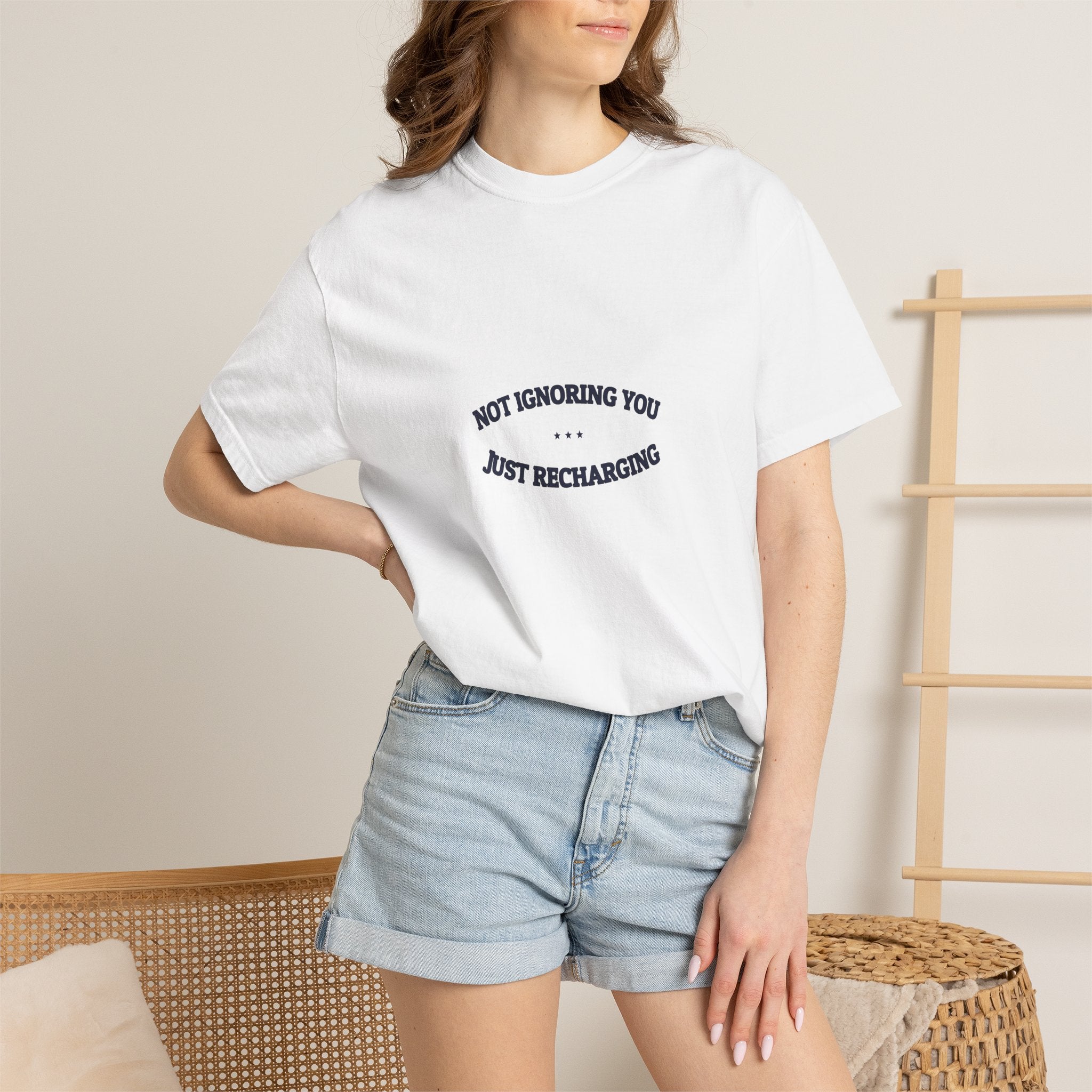 Not Ignoring You. Just Recharging. — Funny Tee | NullMade