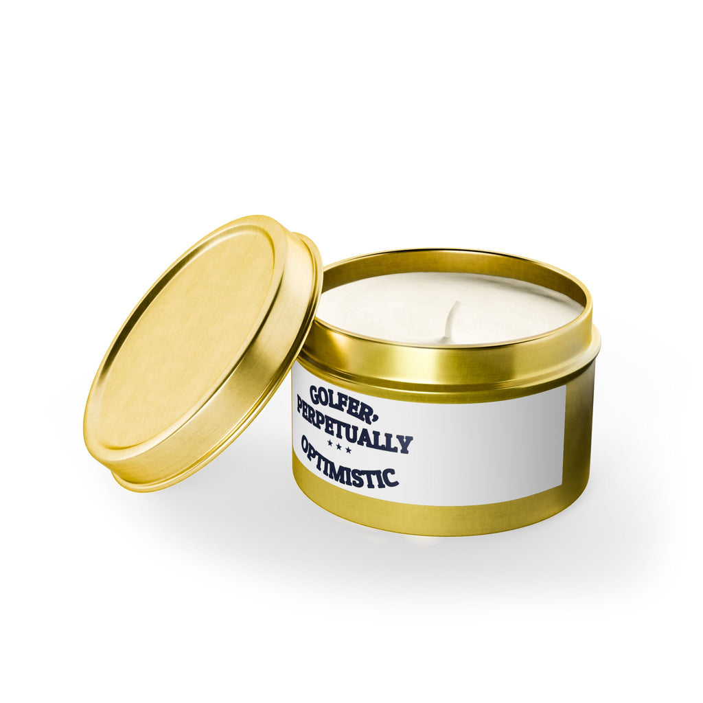 GOLFER, PERPETUALLY OPTIMISTIC — Tin Candle | Funny Golf Gift | NullMade