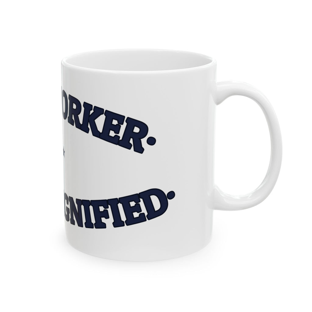 WOODWORKER. DUSTY. DIGNIFIED. — Ceramic Mug | Funny Ceramic Mug | NullMade