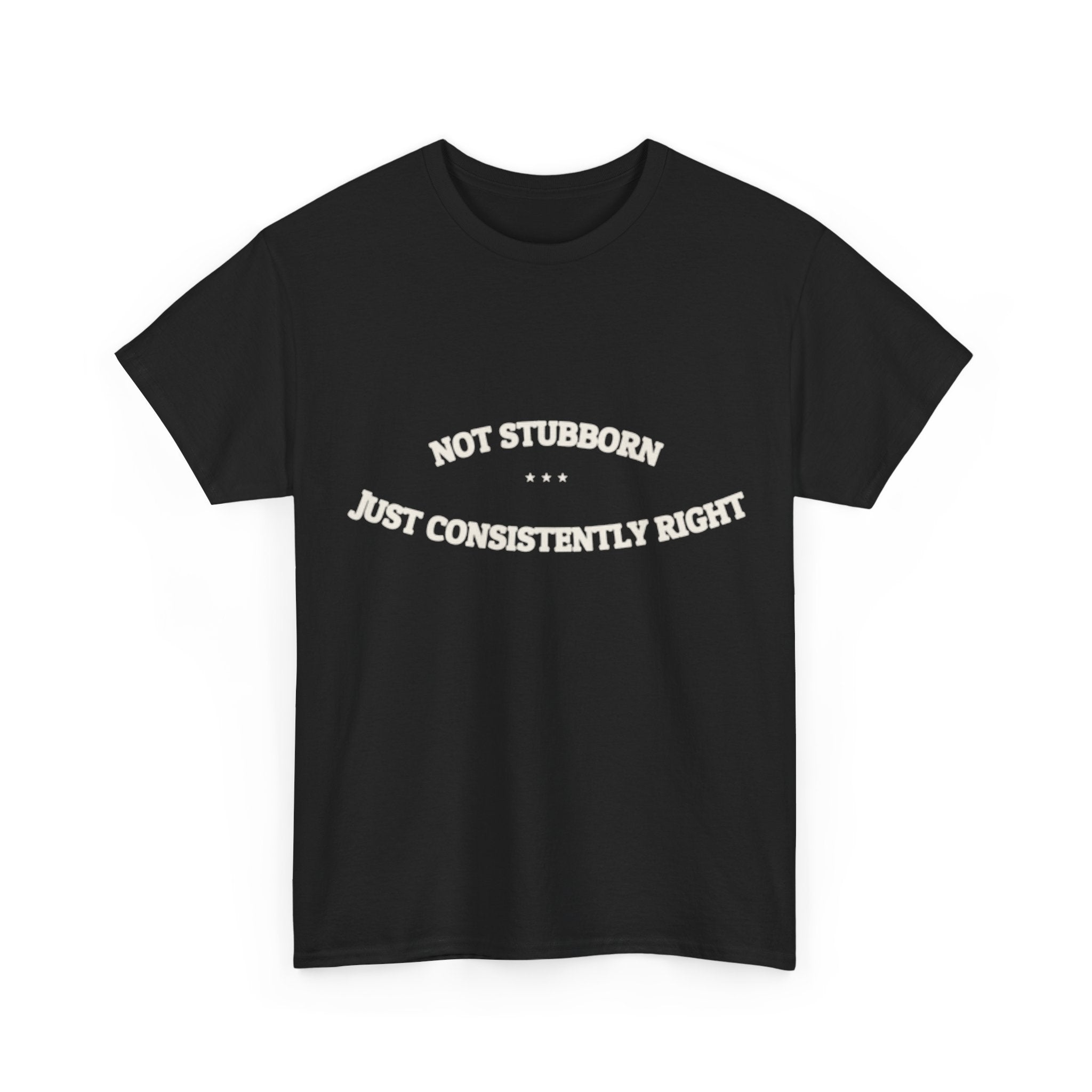 Not Stubborn. Just Consistently Right. — Funny Tee | NullMade