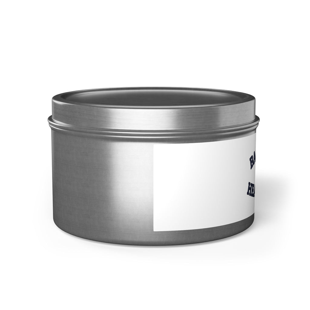 BACKPACKER. HEAVY. HAPPY. — Tin Candle | Funny Camping Gift | NullMade