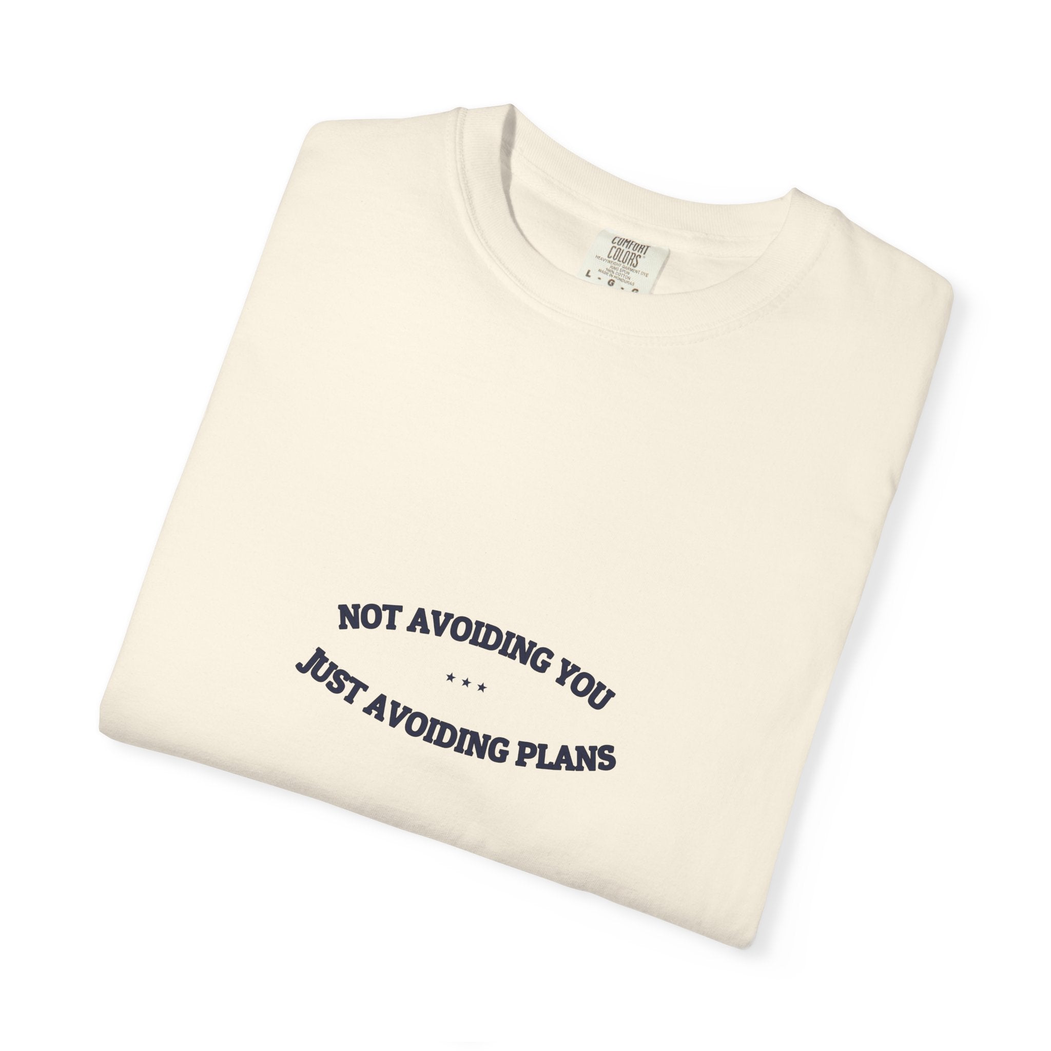 Not Avoiding You. Just Avoiding Plans. — Funny Tee | NullMade