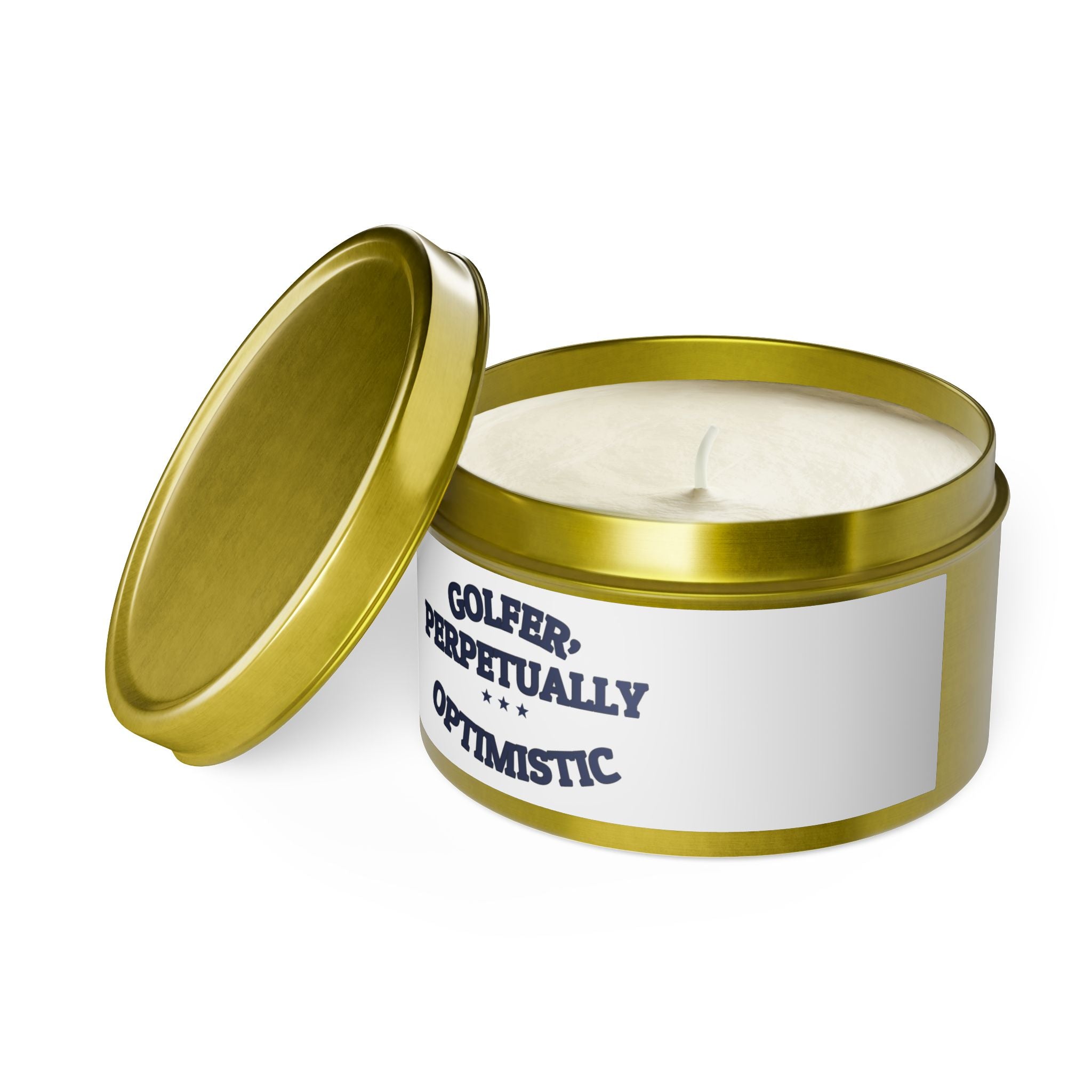 GOLFER, PERPETUALLY OPTIMISTIC — Tin Candle | Funny Golf Gift | NullMade