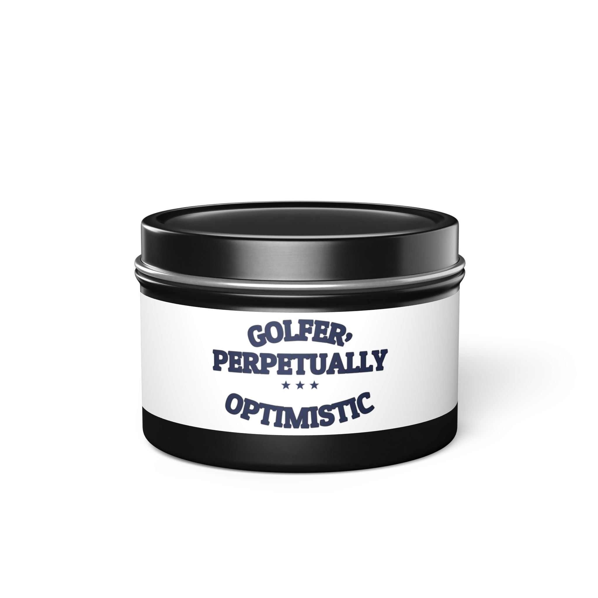 GOLFER, PERPETUALLY OPTIMISTIC — Tin Candle | Funny Golf Gift | NullMade
