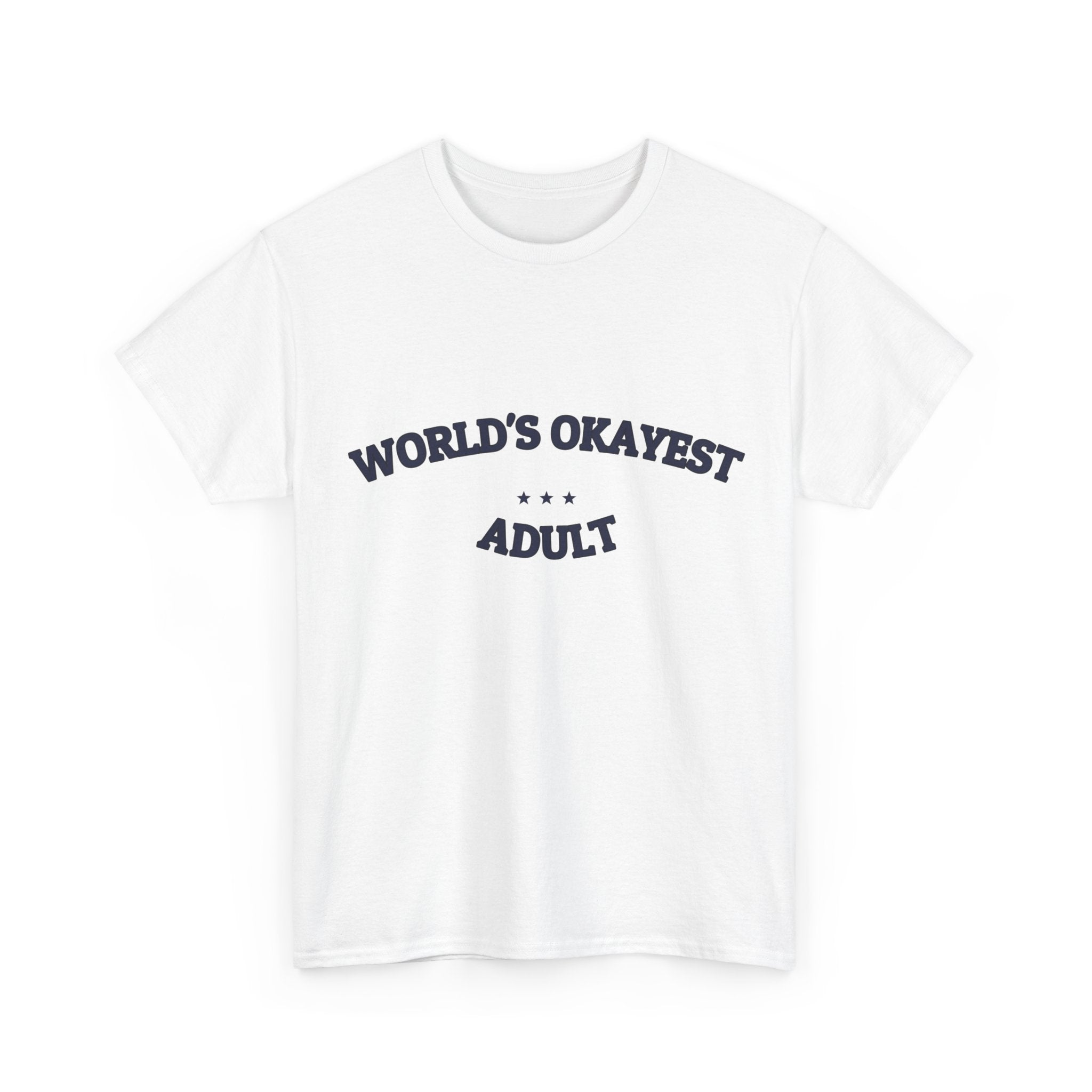 WORLD'S OKAYEST ADULT — T-Shirt | Funny Ironic Tee | NullMade