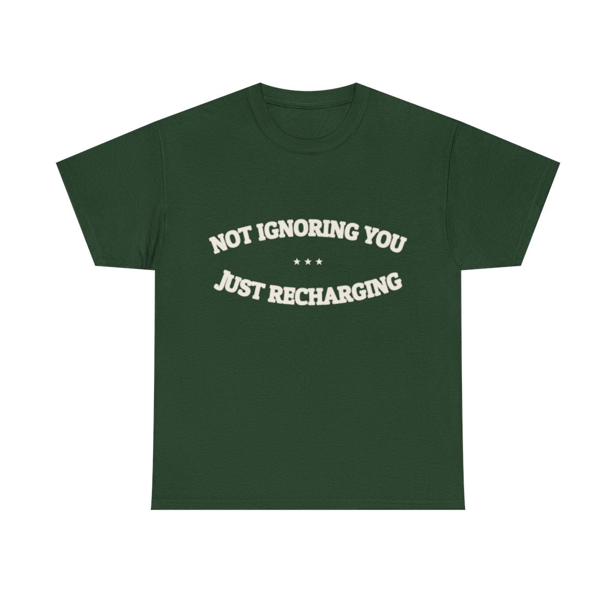 Not Ignoring You. Just Recharging. — Funny Tee | NullMade