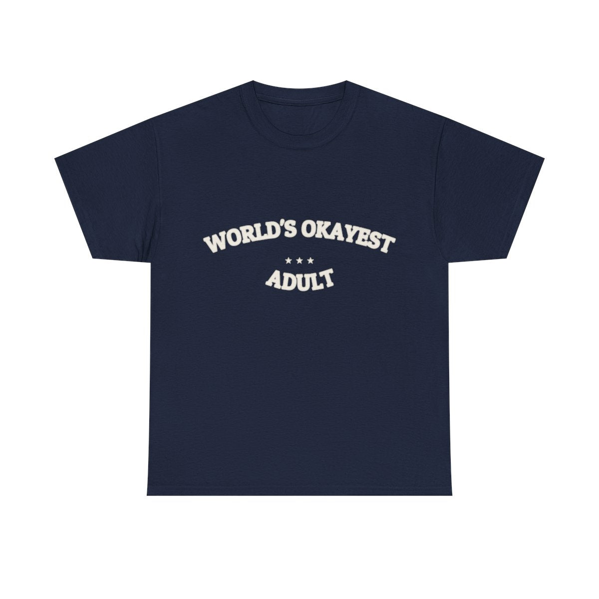 WORLD'S OKAYEST ADULT — T-Shirt | Funny Ironic Tee | NullMade